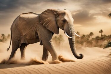 dlaczego słonie obsypują się piaskiem
